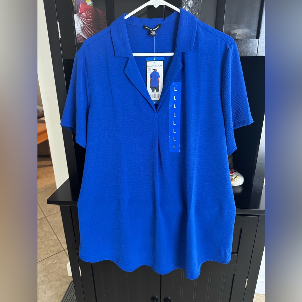 Hilary Radley Women’s Casual Royal Blue Shirt - Picture 2 of 4